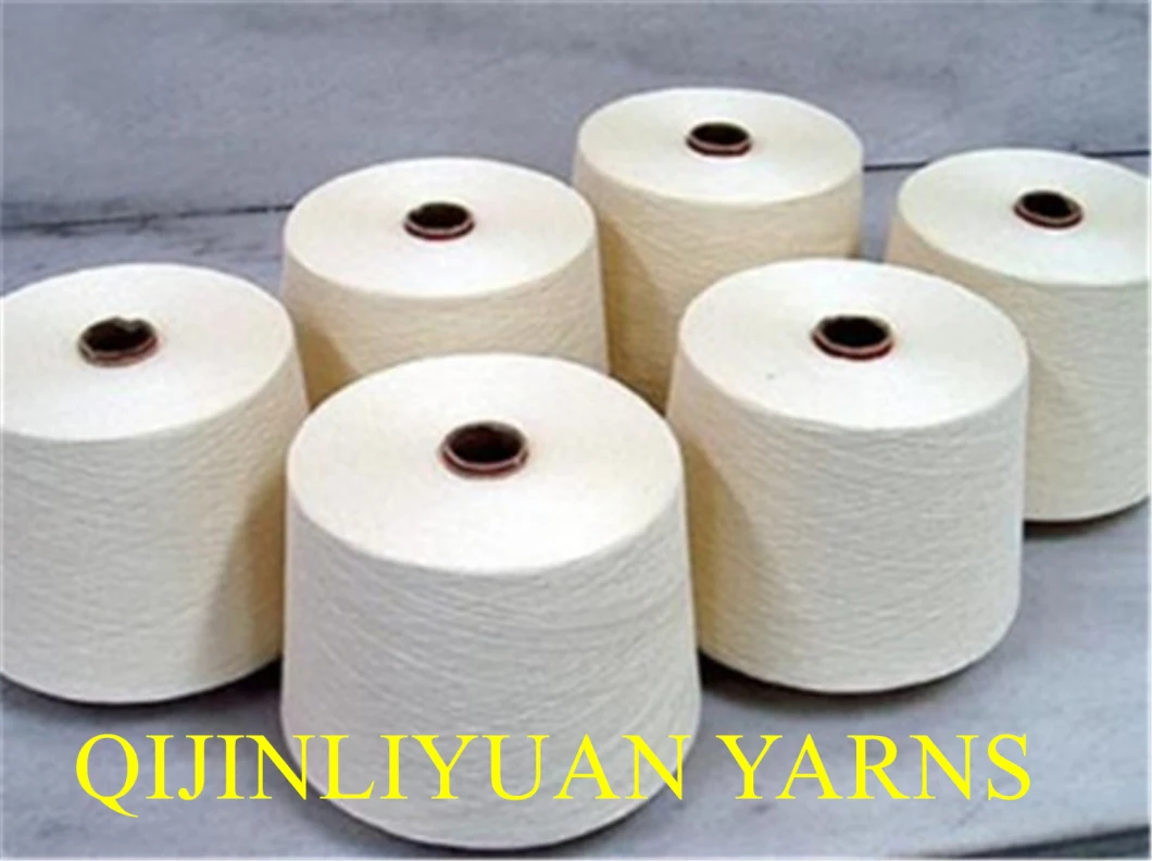 Textile Cotton Yarns 40s/1 Weaving and Knitting Dyed and Raw White Yarn